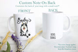 Personalized Husky Mom and Dad Individual or Mug Set - White Ceramic Custom Mug