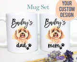Personalized Poodle Mom and Dad Individual or Mug Set - White Ceramic Custom Mug