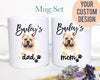 Personalized Pitbull Mom and Dad Individual or Mug Set - White Ceramic Custom Mug