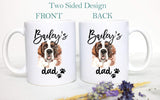 Personalized St. Bernard Dog Individual or Mug Set - White Ceramic Custom Mug - Inkpot