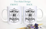 Aged to Perfection 40th Birthday - White Ceramic Mug