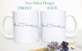 Personalized Name Aunt and Uncle Individual or Mug Set #4 - White Ceramic Mug - Inkpot