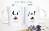 Personalized Aunt and Uncle Individual or Mug Set #3 - White Ceramic Mug