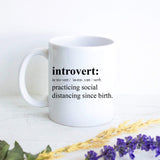 Introvert Definition  - White Ceramic Mug
