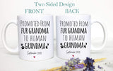 Promoted From Fur Grandma and Grandpa To Human - White Ceramic Mug - Inkpot