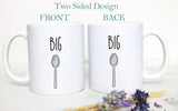 Big Spoon Little Spoon Couples Individual OR Mug Set - White Ceramic Mug
