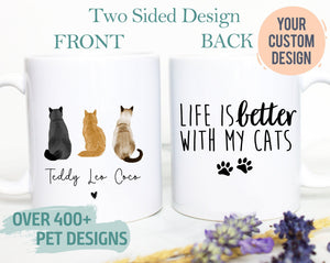 Personalized Cat Mug, Custom Cat Mom Dad, Cat Lovers, Custom Cat Gift, Pet Owner Christmas Gift, Cat Lady Mug, Cat Lover Gift, Pet Loss
