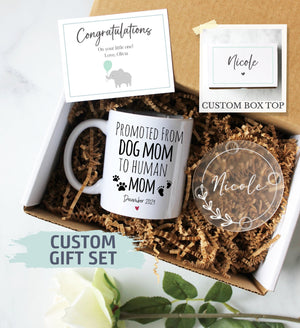 Personalized New Mom Gift Box | Baby Shower Gift, Funny New Parents Gift, Dog Mom Mug, Expecting Parents, Mom to Be Gift, Pregnancy Gift