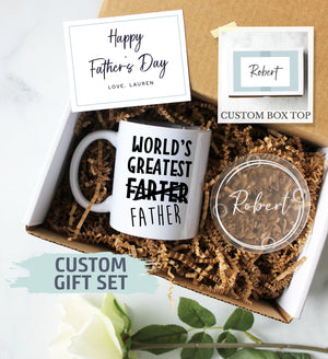 Personalized Father&#39;s Day Gift Box | World&#39;s Greatest Father Farter, Gift for Dad,Father&#39;s Day Gift Idea, Expecting Dad Gift, New Dad Gift