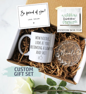 Personalized Lawyer Graduation Gift Box | Lawyer Graduation Gift, New Lawyer Gift, Gift Lawyer Graduate, Law School Grad, Wow Look at Lawyer