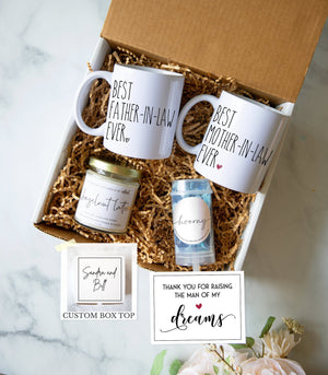 Father and Mother of the Groom Gift | Father In Law Wedding Gift, Mother In Law Wedding Gift, Gift Set From Bride, Care Package from Bride