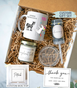 Personalized Officiant Gift Box | Thank you for Marrying Us, Wedding Officiant Gift Set, Wedding Officiant Gift Idea, Pastor Care Package