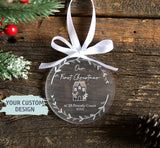 New Home Christmas Ornament | Our First Christmas Custom Ornament, New Homeowner Gift, Christmas Keepsake, Realtor Gift, Housewarming Gift