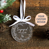First Christmas Engaged Ornament | Engagement Keepsake, Couples Ornament, Personalized Engagement Ornament, Engagement Gift, Fiance Gift