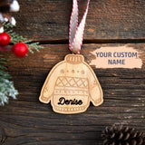 Custom Name Christmas Ornament | Personalized Name Bauble, Wooden Christmas Ornament, Christmas Tree Ornament with Name, Wood Gift Tag