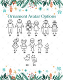 Custom Family Name Christmas Ornament | Personalized Family Member Bauble Wooden Christmas Ornament, Christmas Tree Ornament Family Keepsake
