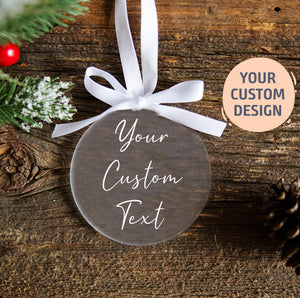 Custom Text Ornament | First Christmas, Ornament Keepsake, Custom Design Christmas Ornament, Wedding Tree Ornament,Couples Ornament, Holiday