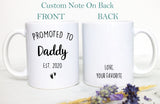 Promoted to Mommy and Daddy Individual OR Mug Set, Dad To Be Gift New Dad Gift, New Mom, Baby Reveal, Mom to be, Pregnancy Announcement