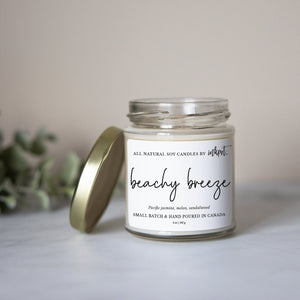 Beachy Breeze Soy Candle | 5oz. Handmade Soy Wax Candle, Hand Poured, Birthday Gift, Housewarming Gift, Home Decor, Summer Candle, Custom