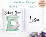 Custom Mug For Baker | Personalized Baking Queen Mug, Baker Mug, Funny Gift for Baker, Baking Mug for Her, Pastry Chef Gift,Baking Lover Mug