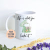 Custom Mug For Baker | Life is What You Bake It Mug, Funny Gift for Baker, Baking Mug for Her, Pastry Chef Gift, Personalized Baking Mug