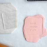 Happy Mother's Day Fondant Embosser Stamp and Cutter | Cookie Stamp, Embosser Stamp, Debosser, Mother's Day Fondant Stamp, Best Mom Ever
