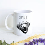 Personalized Dog Face Mug | Dog Lovers Gift, Custom Dog Mug, Dog Mom Mug, Dog Dad, Custom Pet Portrait, Personalized Dog Mug, Pet Memorial